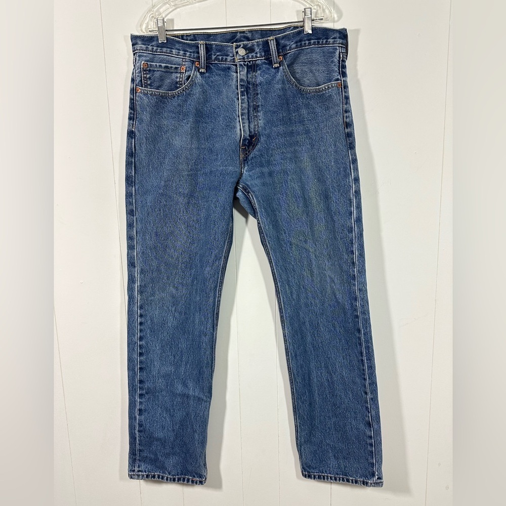 Levis 505 Men's Sz 38x32 Denim Blue Jeans Straight Leg Work Pants 100% Cotton